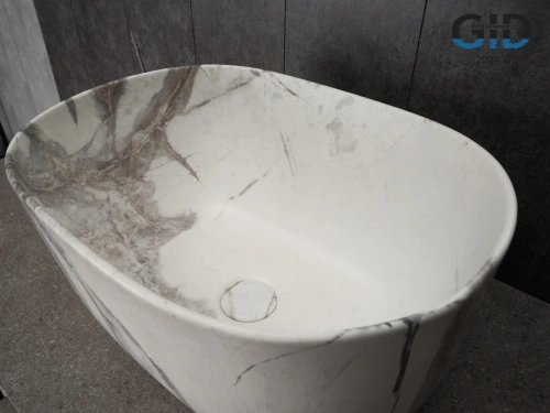 Раковина керамическая Gid Creativo 54481 50х30 накладная цвет многоцветный без отверстий под смеситель - фото 5