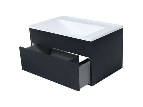 Тумба с раковиной Uperwood Lotus Premium 39340207461 80х50 цвет черный - фото 4