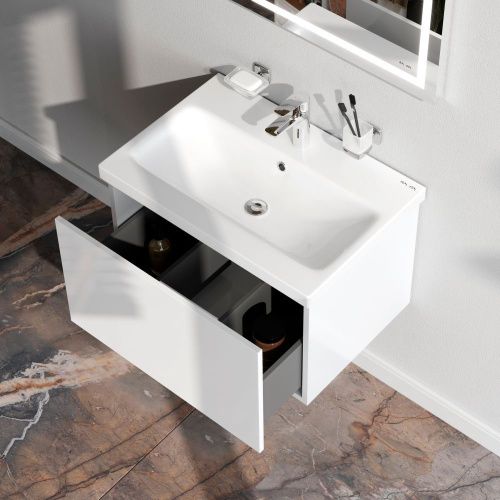 Тумба под раковину Am.Pm Gem M90FHX06021WG 60х40 подвесная цвет белый - фото 4