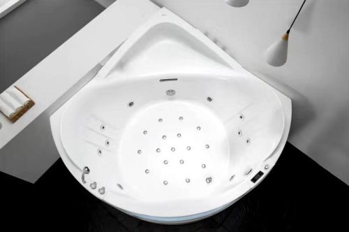 Ванна акриловая гидромассажная Gemy G9247 K 165х165 угловая четверть круга с каркасом - фото 4
