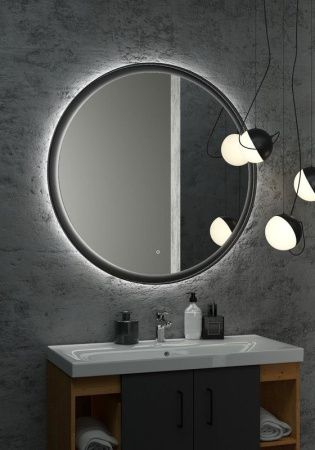 Зеркало Continent Planet Black ЗЛП683 100х100 подвесное