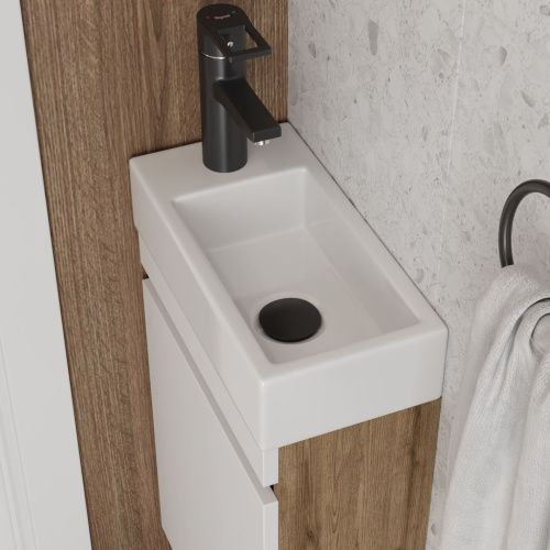 Раковина из сантехнического фарфора Teymi Hanna T50904 37х19 накладная цвет белый 1 отверстие под смеситель - фото 4