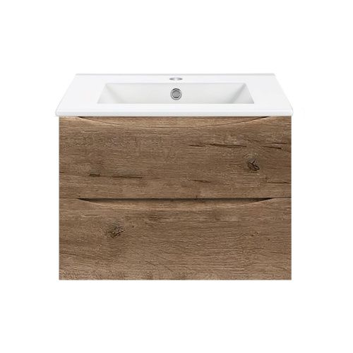 Тумба под раковину Vincea Mia VMC-2MC700VO 70х50 подвесная цвет коричневый - фото 3