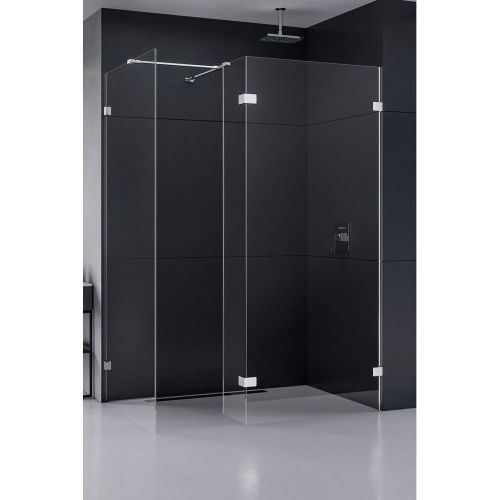 Душевая перегородка New Trendy EVENTA Chrome EXK-4641 45х200 стекло прозрачное профиль хром - фото 3