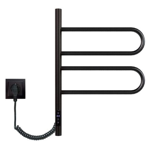 Полотенцесушитель Vincea VTD-1R1CBE 43х59 электрический черный - фото 2