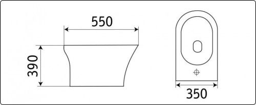 Биде напольное CeramaLux 1217C цвет белый - фото 3