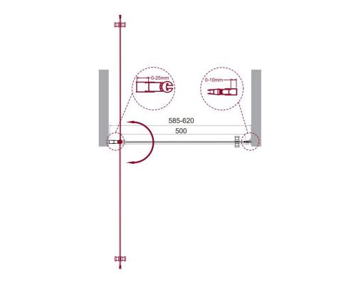 Душевая дверь BelBagno ETNA ETNA-B-1-60-C-Cr-90 60х195 стекло прозрачное профиль хром - фото 2
