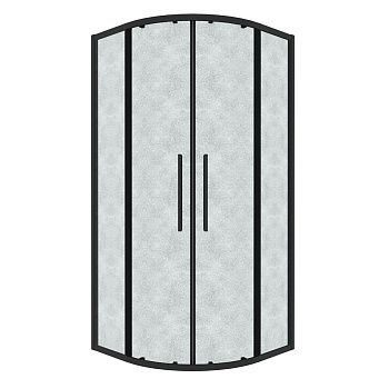 Душевой уголок Grossman Cosmo 301.K33.02.1010.21.02 100х100 стекло текстурное профиль черный без поддона