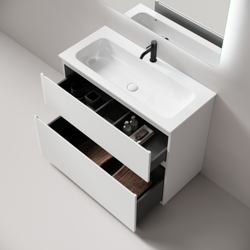 Тумба под раковину Sancos FOLK Floor FL100FW 100х40 напольная цвет белый - фото 4