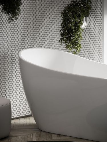 Ванна акриловая Sancos Perla FB06 170х70 отдельностоящая овальная с каркасом - фото 5