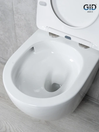 Унитаз подвесной Gid Tornado 62258Y белый с сиденьем микролифт безободковый смыв торнадо