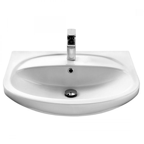 Раковина керамическая Onika Стелла 1WH110174 70х50 накладная цвет белый 1 отверстие под смеситель - фото 3