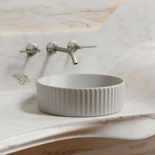 Раковина из сантехнического фарфора Ceramica Nova ELEMENT CN6057MSG 40х40 накладная цвет серый без отверстий под смеситель - фото 3