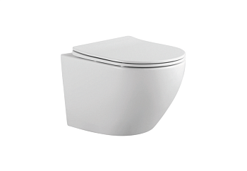 Унитаз подвесной Aquatek ЕВРОПА AQ1901-00 белый с сиденьем микролифт безободковый каскадный смыв