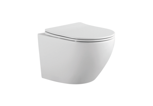 Унитаз подвесной Aquatek ЕВРОПА AQ1901-00 белый с сиденьем микролифт безободковый каскадный смыв