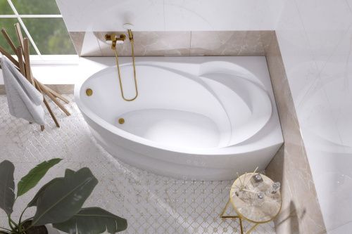 Ванна акриловая 1MarKa JULIANNA MG 01дж1595п 160х90 пристенная асимметричная без каркаса - фото 5