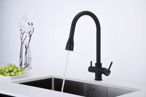 Смеситель для кухни Paulmark LANGE La214212-AN на мойку черный - фото 5