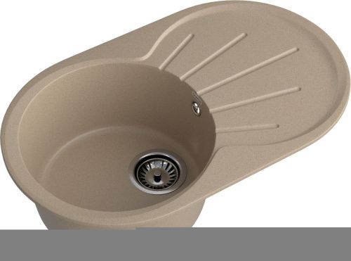 Кухонная мойка Granfest Rondo R-750L песочный 75х45 цвет бежевый поверхность матовая - фото 2