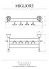 Полка-держатель для полотенец с 4-мя крючками Migliore Provance 17667