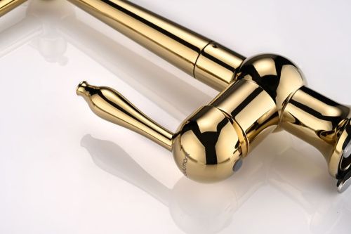 Смеситель для кухни Paulmark RETRO Re213226-G на мойку золото - фото 3