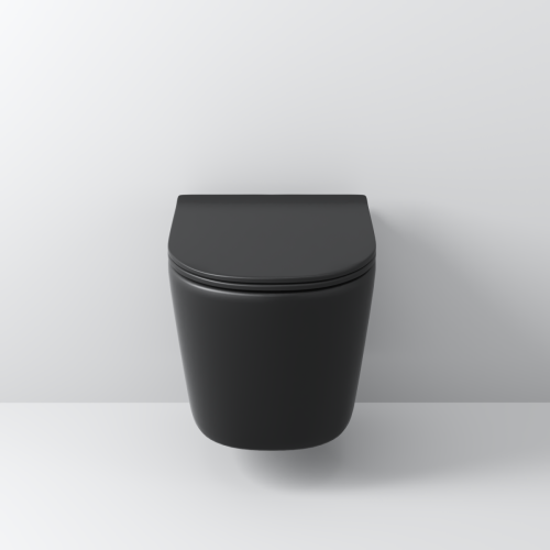 Унитаз подвесной Grossman Торнадо GR-4477BMSQ черный с сиденьем микролифт безободковый смыв торнадо - фото 4