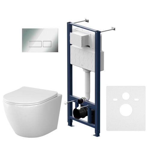 Комплект унитаз с инсталляцией с клавишей смыва Am.Pm Like IS47051.801900 - фото 2