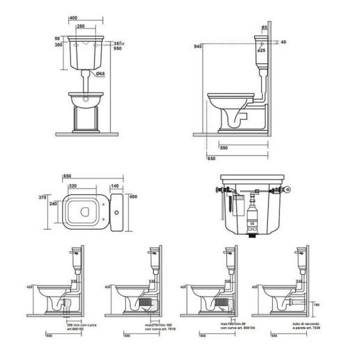 Бачок для унитаза Kerasan Waldorf 418301 - фото 2