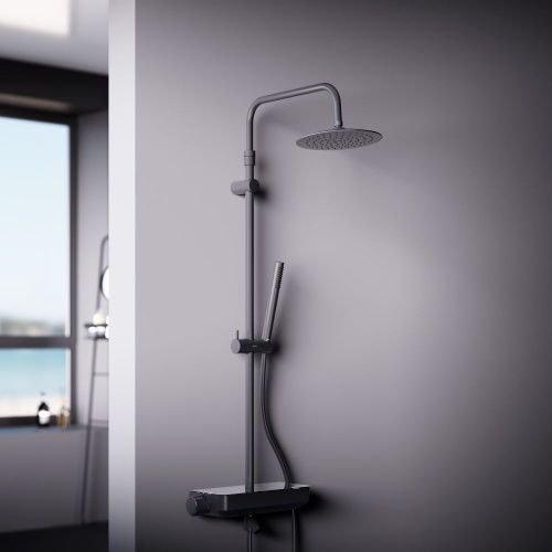 Душевая стойка Damixa Scandinavian Pure 936730300 настенная цвет черный - фото 3