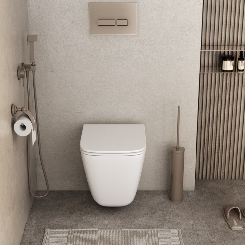 Унитаз подвесной Grossman Торнадо GR-4479SQC белый с сиденьем микролифт безободковый смыв торнадо - фото 3