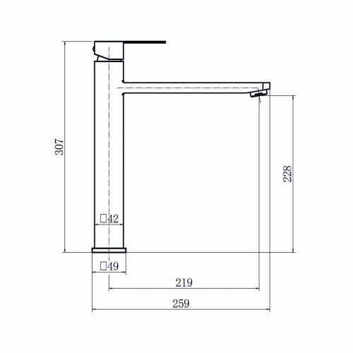 Смеситель для раковины Fashun A51202 на столешницу сатин - фото 3