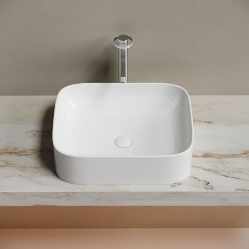 Раковина из сантехнического фарфора Ceramica Nova ELEMENT CN6052 50х40 накладная цвет белый без отверстий под смеситель - фото 2