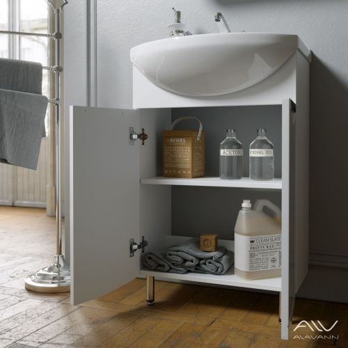 Тумба с раковиной Alavann Monaco ALV0982000 60х40 напольная цвет белый - фото 2