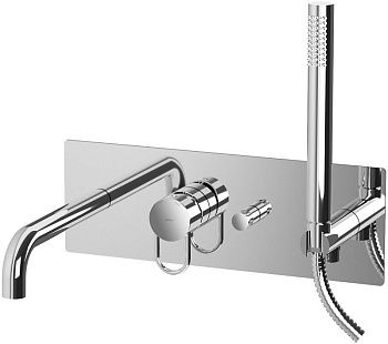 Смеситель для ванны с душем Paffoni Joker JK001CR встраиваемый в стену хром