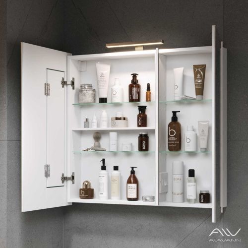 Зеркало-шкаф Alavann Cosmetic ALV0772001 90х80 подвесной цвет белый - фото 3