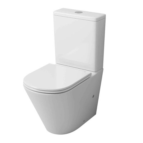 Унитаз напольный с бачком Grossman Торнадо GR-4450SQ белый с сиденьем микролифт безободковый смыв торнадо