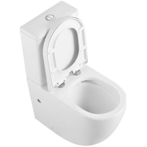 Унитаз-компакт напольный с бачком Тритон Corso Щ0000057975 белый с сиденьем микролифт безободковый каскадный смыв - фото 5