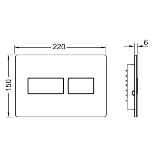 Клавиша смыва механическая Tece TECESolid 9240433 цвет белый - фото 2