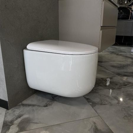 Унитаз подвесной Boheme Flow 969-SET-W цвет белый с сиденьем микролифт безободковый смыв торнадо