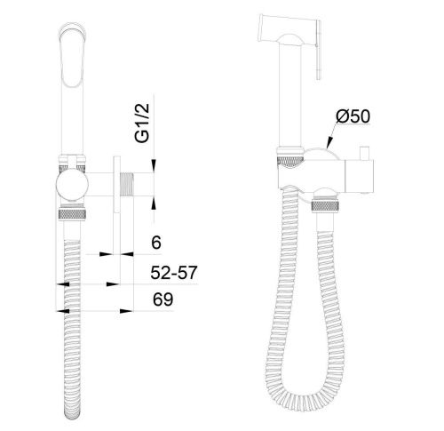 Смеситель для ванны и душа Wonzon & Woghand WW-88809903-BG настенный золото - фото 2