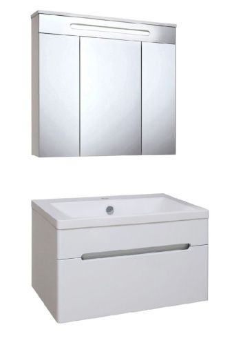 Зеркало-шкаф Runo Парма 00000001148 80х80 подвесной цвет белый - фото 4