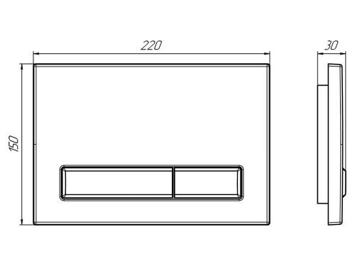 Клавиша смыва механическая Bas ИУ00007 цвет черный - фото 2