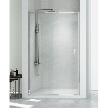 Душевая дверь New Trendy NEW CORRINA D-0089A 100х195 стекло прозрачное профиль хром