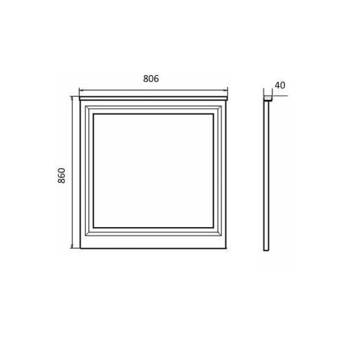 Зеркало Comforty Палермо 00004143814CF 80х90 подвесное - фото 2