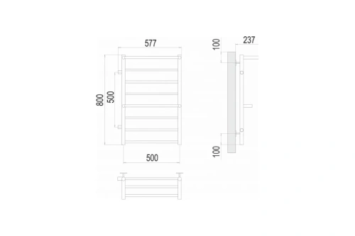 Полотенцесушитель водяной Terminus Анкона П8 4670078531476 50х80 хром - фото 3