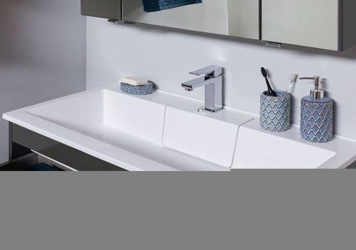 Раковина из искусственного камня Aquanet Фортуна 00187094 80х50 накладная цвет белый 1 отверстие под смеситель - фото 4