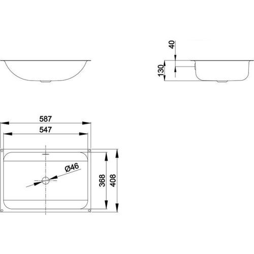 Раковина из нержавеющей стали Bette One A136-000 60 см встраиваемая цвет белый без отверстий под смеситель - фото 2