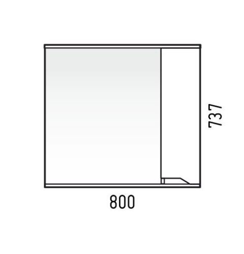 Зеркало-шкаф Corozo Теона SD-00001513 80х70 подвесной цвет белый - фото 3