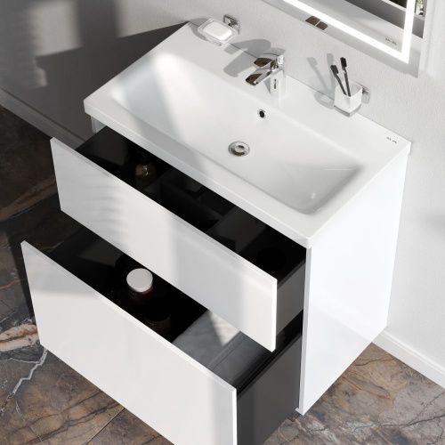 Тумба под раковину Am.Pm Gem M90FSX07522WG32 80х40 напольная цвет белый - фото 4