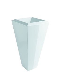 Раковина из сантехнического фаянса Olympia Crystal CRY4745001 50х50 напольная цвет белый