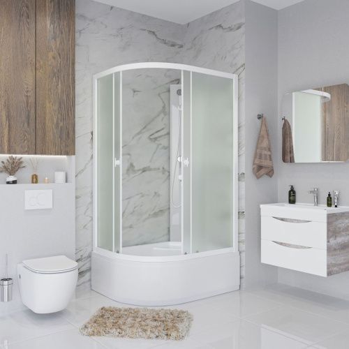 Душевая кабина Niagara Promo P120/90/40R/MT/BK 120х90 асимметричная без крыши - фото 3